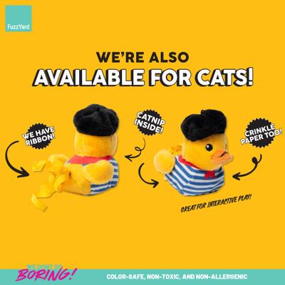 Show full view: FuzzYard Timothee Chalaquack Plush Cat Toy with Catnip slide 4 of 7