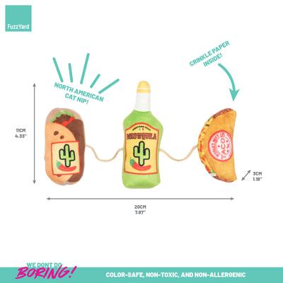 Show full view: FuzzYard Fiesta Plush Cat Toy with Catnip slide 3 of 4