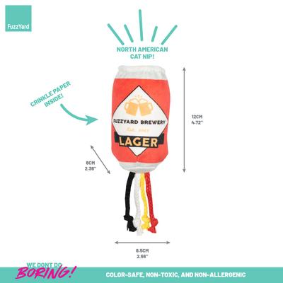 Show full view: FuzzYard Beer Plush Cat Toy with Catnip slide 2 of 3