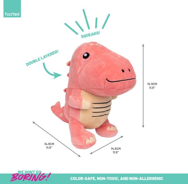 FuzzYard Tyrion The Tyrannosaurus Rex Squeaky Plush Dog Toy