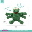 FuzzYard Scratchy Flea Squeaky Plush Dog Toy, Green