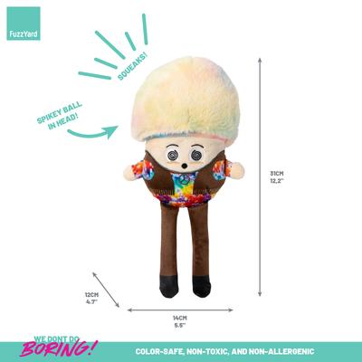 Show full view: FuzzYard Rainbow Mushroom Squeaky Plush Dog Toy slide 5 of 8