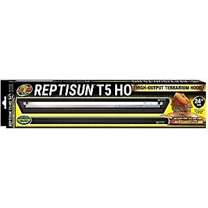 Zoo Med ReptiSun T5 HO Terrarium Hood Reptile Light Fixture with 10.0 Bulb, 24-in