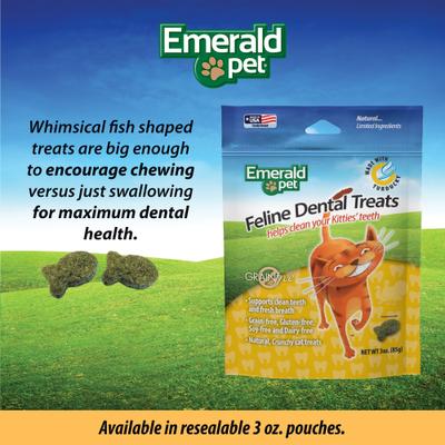 Show full view: Emerald Pet Feline Dental Treats with Turducky Cat Treats, 3-oz bag slide 7 of 8