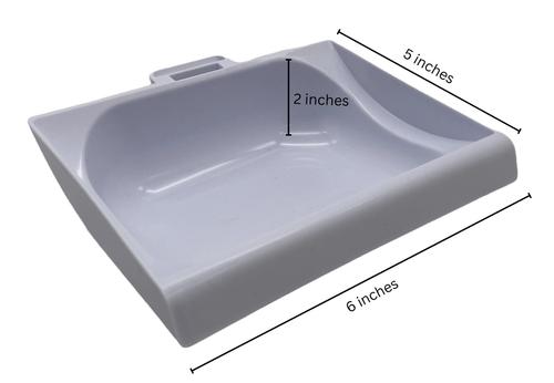 Show full view: Closer Pets MiBowl Dog & Cat Feeder Shallow Feed Bowl Insert, White, 3/4-cup slide 7 of 7