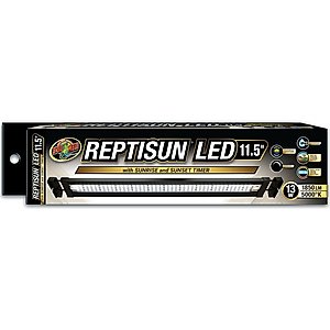 Zoo Med Reptisun LED Reptile Light Fixture with Sunrise & Sunset Timer, 11.5-in