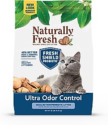 Naturally Fresh Multi-Cat Fresh Unscented Clumping Walnut Cat Litter, 26-lb bag