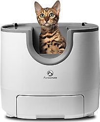 DVPETS Open-Top Automatic Self-Cleaning Multi-Cat Litter Box, 21.6-in