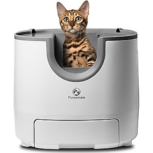 DVPETS Open-Top Automatic Self-Cleaning Multi-Cat Litter Box, 21.6-in