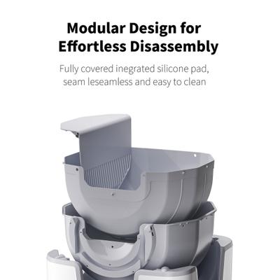 Show full view: DVPETS Open-Top Automatic Self-Cleaning Cat Litter Box, 20.1-in slide 3 of 10