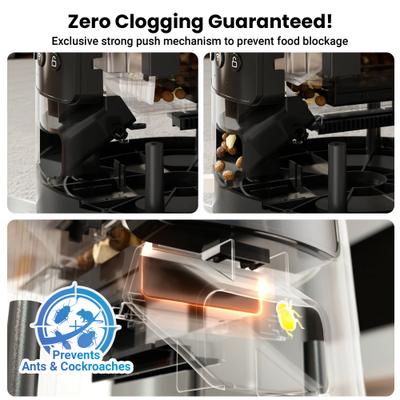 Show full view: Vacqueen Smart Automatic 3 Cat Feeder, 25-cup, Black slide 7 of 10