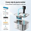 Show in main carousel: Vacqueen Smart Stainless Steel Dog Water Fountain, Silver, 10-L slide 7 of 11