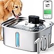 Show in main carousel: Vacqueen Smart Stainless Steel Dog Water Fountain, Silver, 10-L slide 1 of 11