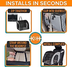 K&H Pet Products Travel Safety Pet Carrier, Gray/Black, Medium slide 2 of 9