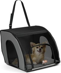 K&H Pet Products Travel Safety Pet Carrier, Gray/Black, Small