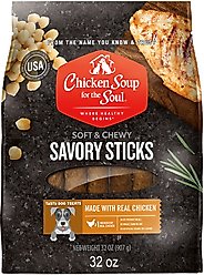 Chicken Soup for the Soul Savory Sticks Real Chicken Grain-Free Dog Treats, 32-oz bag