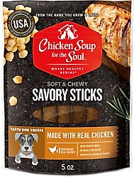 Chicken Soup for the Soul Savory Sticks Real Chicken Grain-Free Dog Treats, 5-oz bag