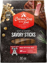 Chicken Soup for the Soul Savory Sticks Real Beef Dog Treats, 32-oz bag