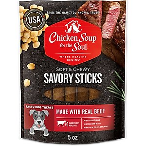 Chicken Soup for the Soul Savory Sticks Real Beef Dog Treats, 5-oz bag