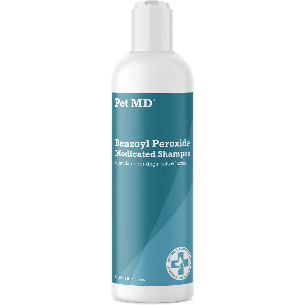Pet MD Benzoyl Peroxide Dog & Cat Shampoo, 12-fl oz bottle