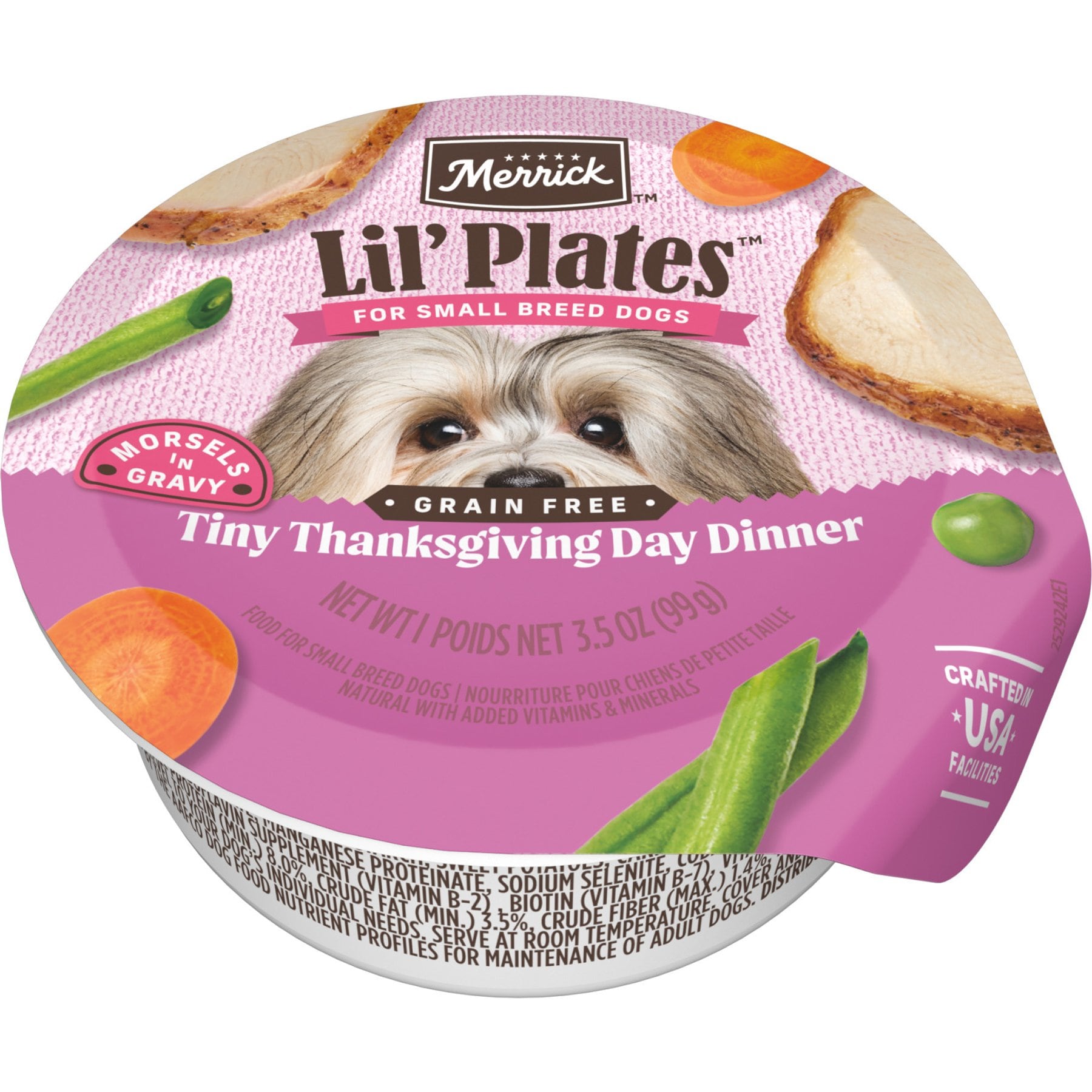 Merrick Lil' Plates Tiny Thanksgiving Day Dog Food, 3.5 oz, 12 ct
