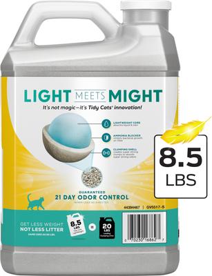 Show full view: Tidy Cats Lightweight Free & Clean Unscented Clumping Clay Cat Litter, 8.5-lb jug, case of 2 slide 4 of 14