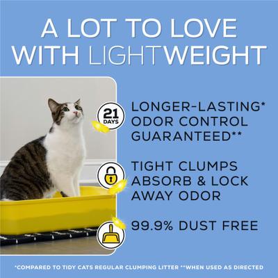 Show full view: Tidy Cats Lightweight Instant Action & Odor Control Scented Clumping Clay Cat Litter, 8.5-lb jug, case of 2 slide 8 of 14