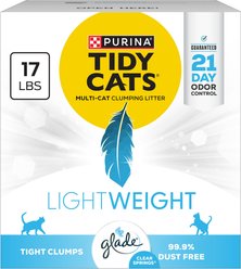 Tidy Cats Lightweight with Glade Scented Clumping Clay Cat Litter, 17-lb box