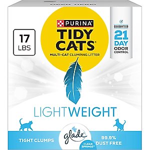Tidy Cats Lightweight with Glade Scented Clumping Clay Cat Litter, 17-lb box