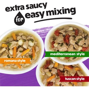 Purina Beneful Medleys Tuscan, Romana & Mediterranean Style Variety Pack in Gravy Wet Dog Food, 3-oz can, case of 30