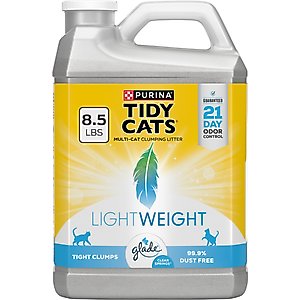 Tidy Cats Lightweight with Glade Scented Clumping Clay Cat Litter, 8.5-lb jug, case of 2