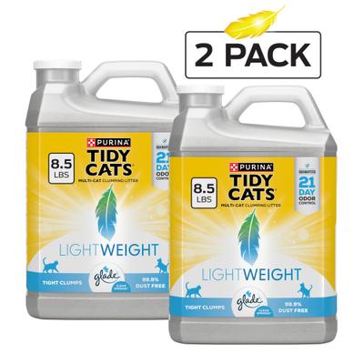 Show full view: Tidy Cats Lightweight with Glade Scented Clumping Clay Cat Litter, 8.5-lb jug, case of 2 slide 3 of 13