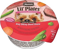 Merrick Lil' Plates Grain & Gluten -Free Small Breed Wet Dog Food Itsy Bitsy Beef Stew, 3.5-oz tub, case of 12