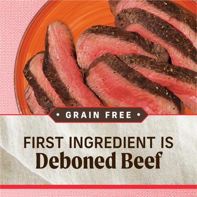 Show full view: Merrick Lil' Plates Grain & Gluten -Free Small Breed Wet Dog Food Itsy Bitsy Beef Stew, 3.5-oz tub, case of 12 slide 5 of 12