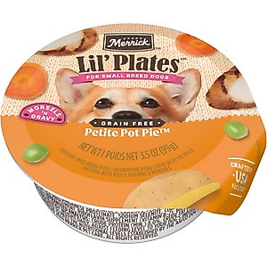 Merrick Lil' Plates Grain & Gluten -Free Small Breed Wet Dog Food Petite Pot Pie Recipe, 3.5-oz tub, case of 12