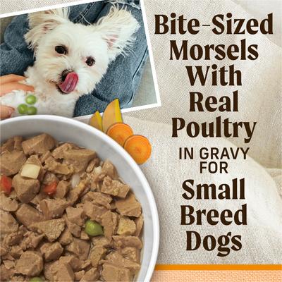 Show full view: Merrick Lil' Plates Grain & Gluten -Free Small Breed Wet Dog Food Petite Pot Pie Recipe, 3.5-oz tub, case of 12 slide 4 of 12