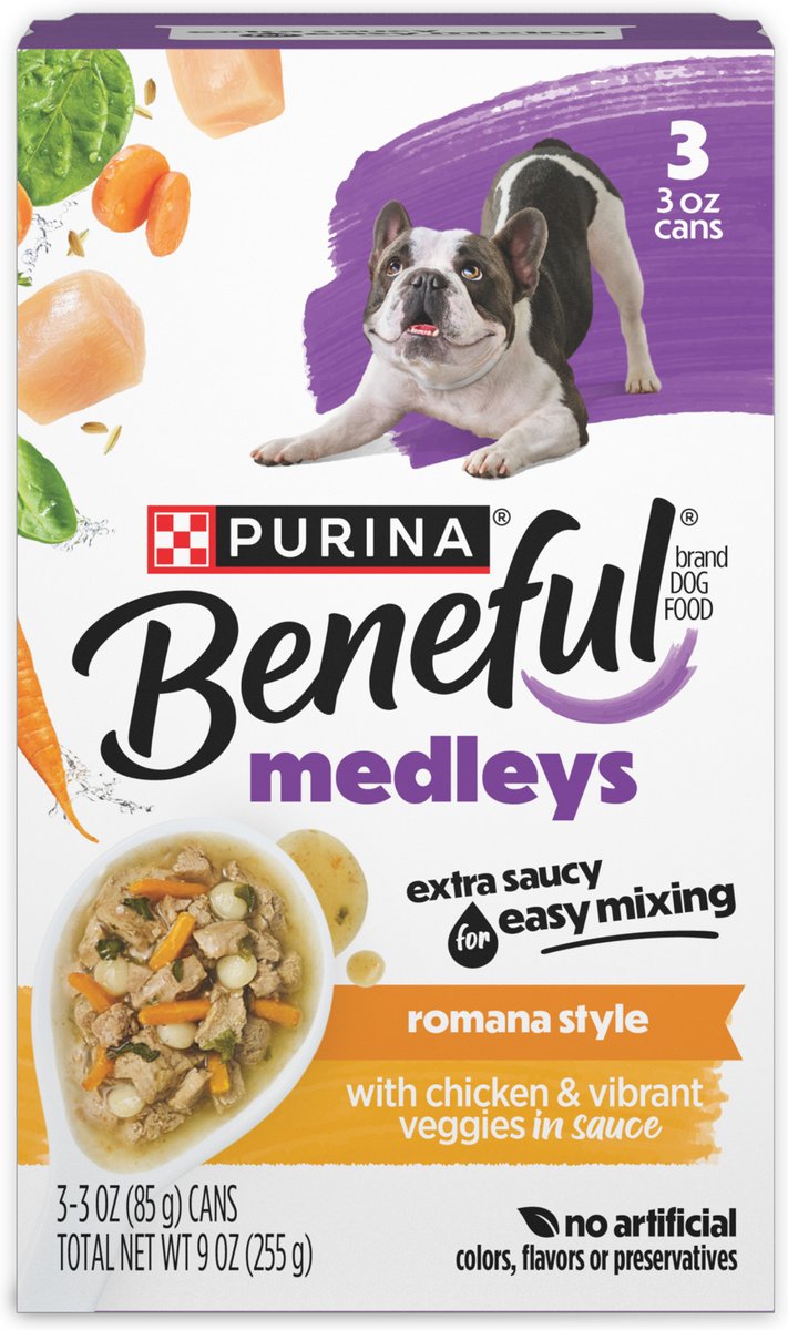Purina Beneful Medleys Romana Style with Real Chicken in Gravy Wet Dog Food
