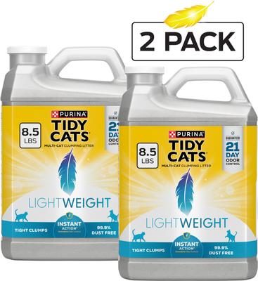 Show full view: Tidy Cats Lightweight Instant Action & Odor Control Scented Clumping Clay Cat Litter, 8.5-lb jug slide 3 of 13