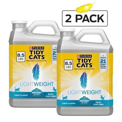 Show full view: Tidy Cats Lightweight Instant Action & Odor Control Scented Clumping Clay Cat Litter, 8.5-lb jug, case of 2 slide 3 of 14