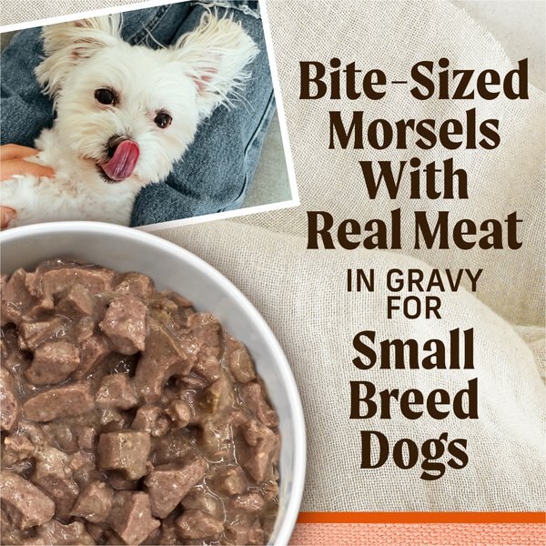 Merrick Lil' Plates Premium Grain-Free Small Breed Wet Dog Food Teeny Texas Steak Tips Dinner Recipe
