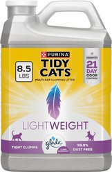 Tidy Cats Lightweight with Glade Blossoms Scented Clumping Clay Cat Litter, 8.5-lb jug, case of 2