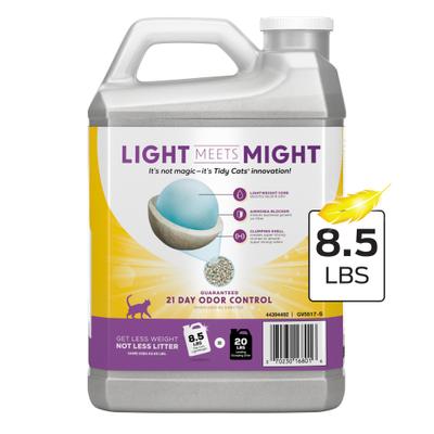 Show full view: Tidy Cats Lightweight with Glade Blossoms Scented Clumping Clay Cat Litter, 8.5-lb jug, case of 2 slide 4 of 14