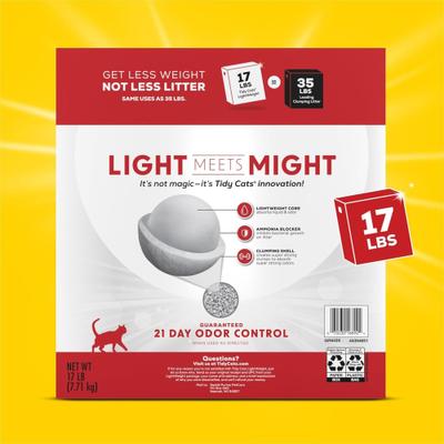 Show full view: Tidy Cats Lightweight 24/7 Performance Odor Control Scented Clumping Clay Cat Litter, 17-lb box slide 3 of 13