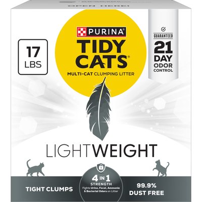 Tidy Cats Tidy Cats Lightweight 4-in-1 Odor Control Scented Clumping Clay Cat Litter, 17-lb box