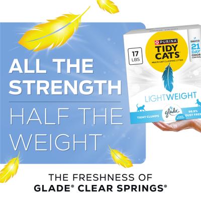 Show full view: Tidy Cats Lightweight with Glade Scented Clumping Clay Cat Litter, 17-lb box slide 4 of 13