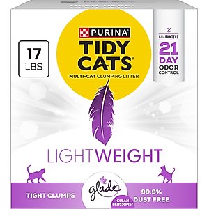 Tidy Cats Lightweight with Glade Blossoms Scented Clumping Clay Cat Litter, 17-lb box