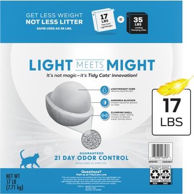 Show full view: Tidy Cats Lightweight Instant Action & Odor Control Scented Clumping Clay Cat Litter, 17-lb box slide 3 of 13