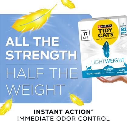 Show full view: Tidy Cats Lightweight Instant Action & Odor Control Scented Clumping Clay Cat Litter, 17-lb box slide 4 of 13
