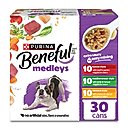 Purina Beneful Medleys Tuscan, Romana & Mediterranean Style Variety Pack in Gravy Wet Dog Food, 3-oz can, case of 30
