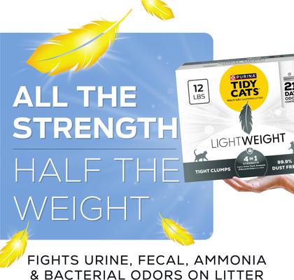 Show full view: Tidy Cats Lightweight 4-in-1 Odor Control Scented Clumping Clay Cat Litter, 12-lb box slide 4 of 13